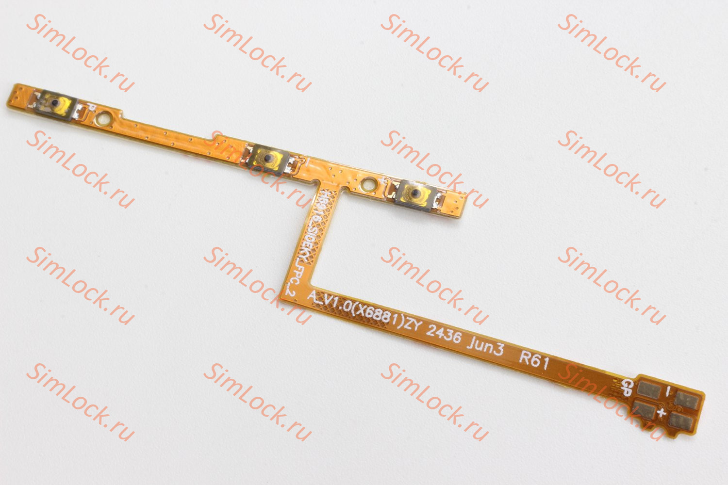 Шлейф Infinix Hot 50 Pro (X6881), Tecno Spark 30 Pro 4G (KL7) кнопки включения и громкости, К-1