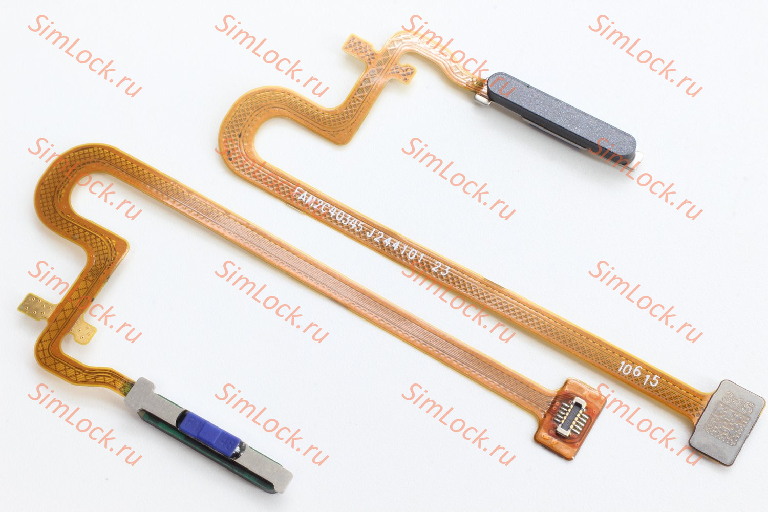 Шлейф Realme 10 4G (RMX3630), 11 4G (RMX3636), C55 (RMX3710) со сканером отпечатка, черный, К-1