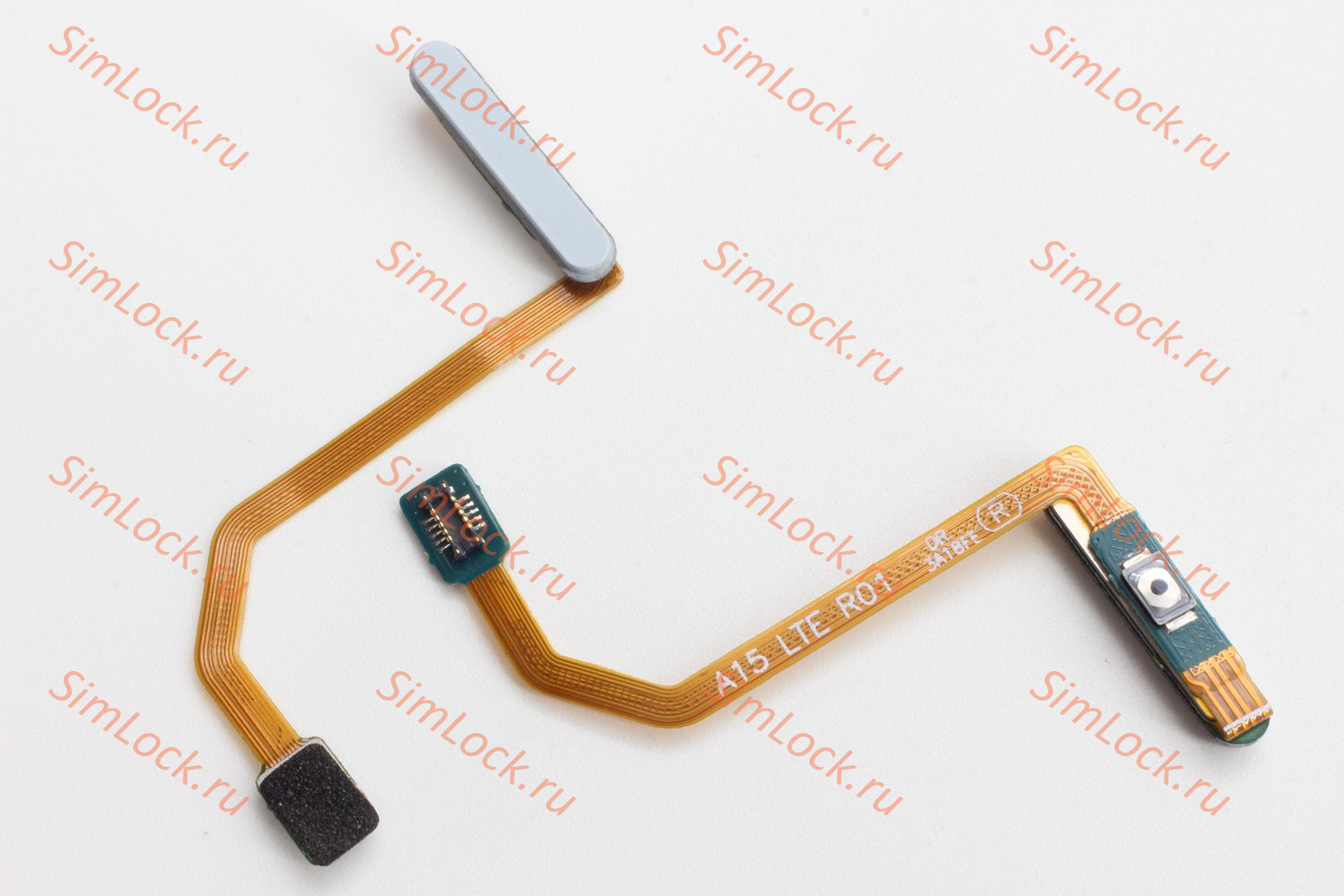 Шлейф Samsung A155F Galaxy A15 4G, A156B Galaxy A15 5G кнопки включения и сканер отпечатка, голубой, К-1