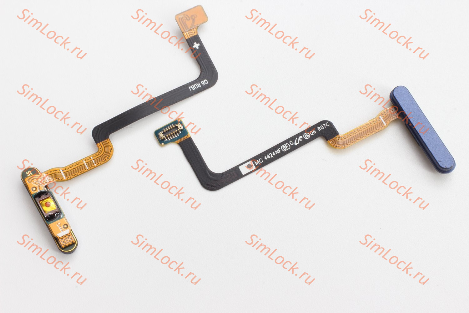 Шлейф Samsung F956 Galaxy Z Fold 6 кнопки включения и сканер отпечатка пальцев, синий, К-1