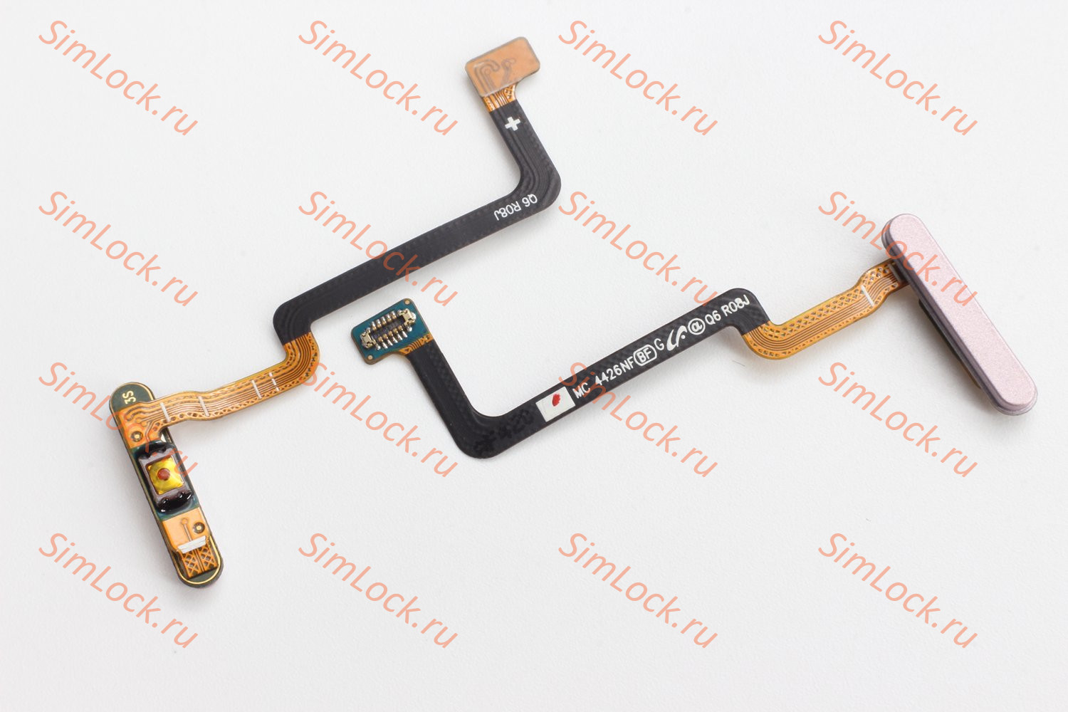 Шлейф Samsung F956 Galaxy Z Fold 6 кнопки включения и сканер отпечатка пальцев, розовый, К-1