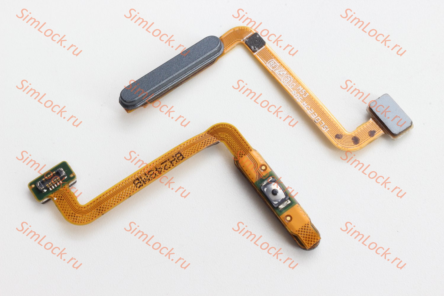 Шлейф Samsung M536 Galaxy M53 5G кнопки включения и сканер отпечатка пальцев, черный, К-1