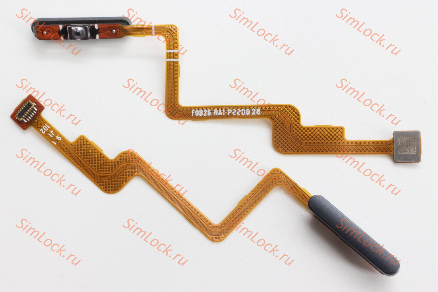 Шлейф Xiaomi 11T (21081111RG), 11T Pro (2107113SG) кнопки включения и сканер отпечатка пальцев, серый (черный), К-1