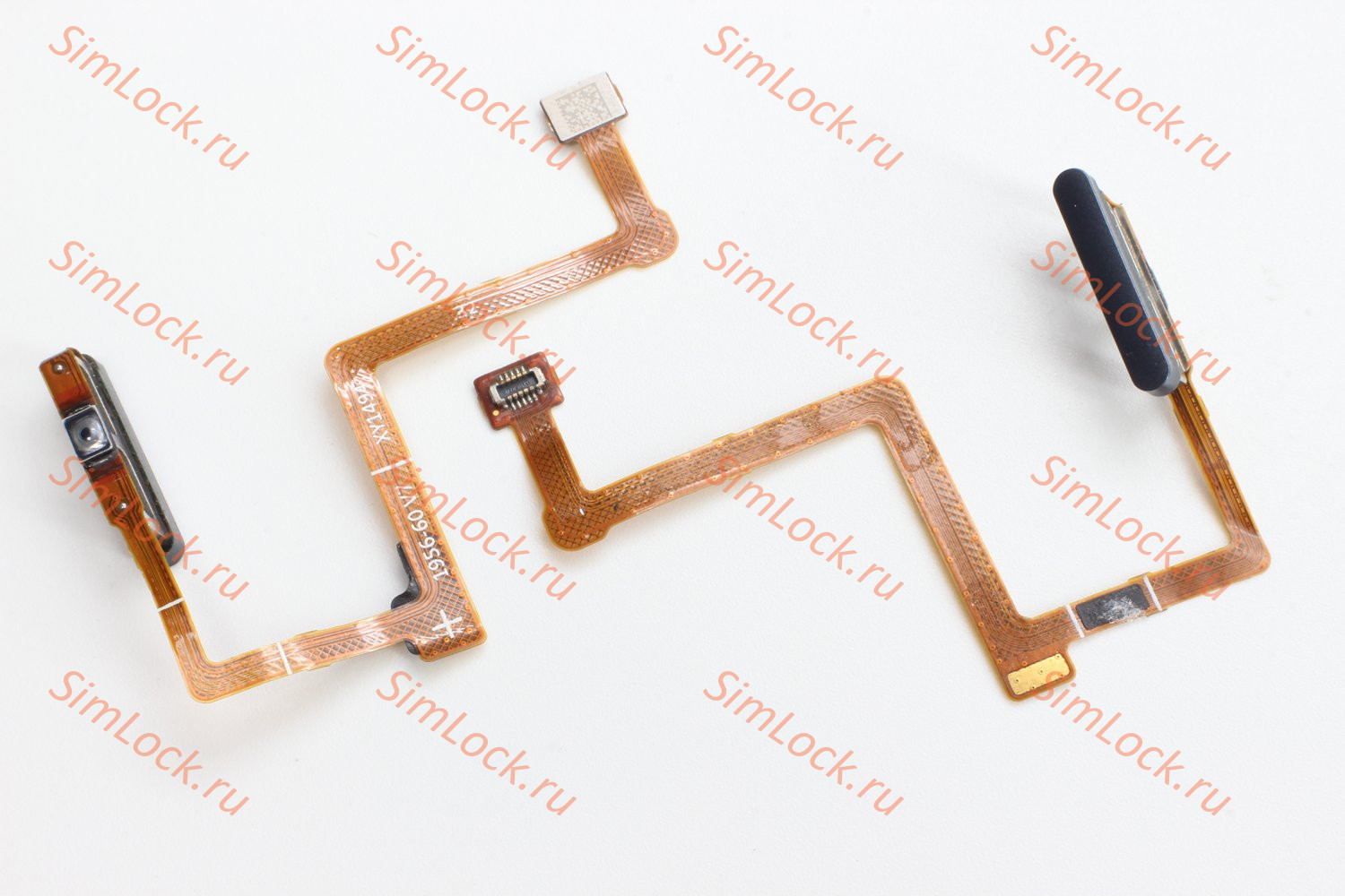 Шлейф Xiaomi Poco F4 GT (21121210G) кнопки включения и сканер отпечатка пальцев, черный, К-1