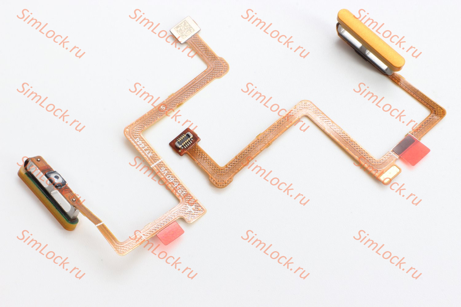 Шлейф Xiaomi Poco F4 GT (21121210G) кнопки включения и сканер отпечатка пальцев, желтый, К-1