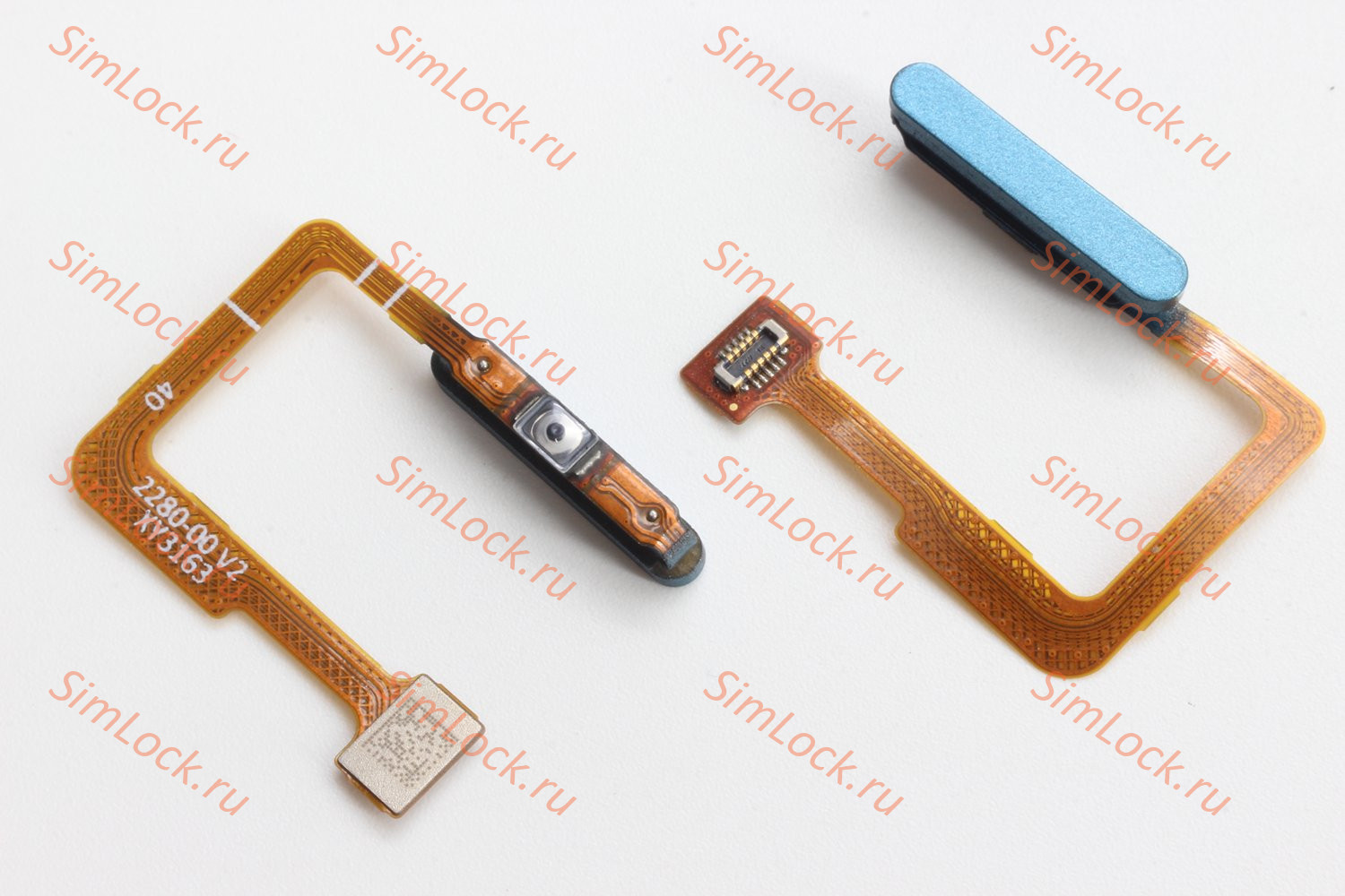 Шлейф Xiaomi Poco F5 (23049PCD8G), Redmi Note 12 Turbo (23049RAD8C) кнопки включения и сканер отпечатка пальцев, синий, К-1