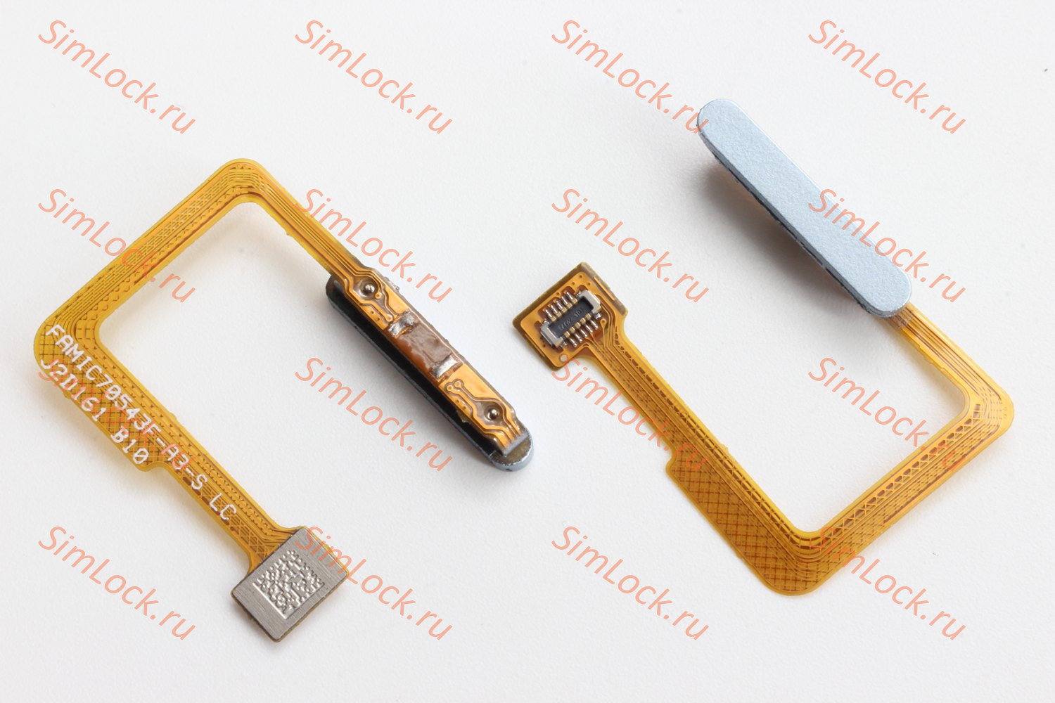 Шлейф Xiaomi Poco F5 (23049PCD8G), Redmi Note 12 Turbo (23049RAD8C) кнопки включения и сканер отпечатка пальцев, белый, К-1