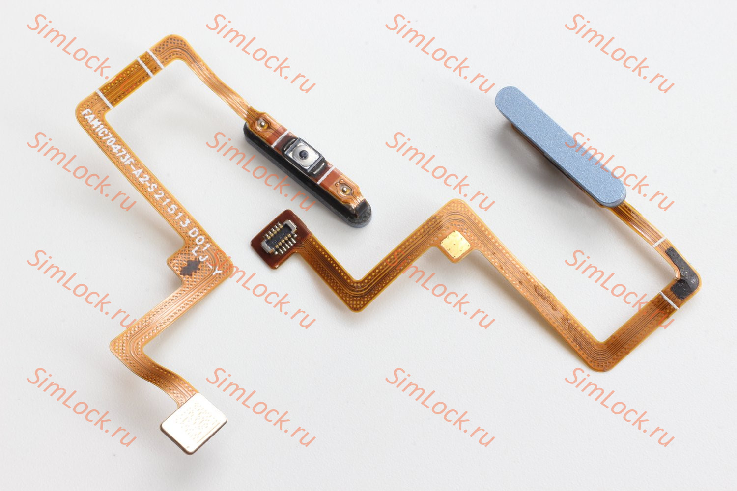 Шлейф Xiaomi Redmi Note 11 Pro+ Plus 5G (21091116UG) кнопки включения и сканер отпечатка пальцев, голубой, К-1