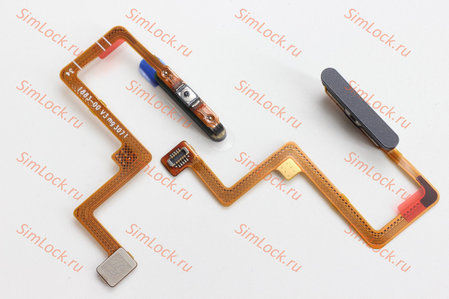 Шлейф Xiaomi Redmi Note 11 Pro+ Plus 5G (21091116UG) кнопки включения и сканер отпечатка пальцев, черный, К-1