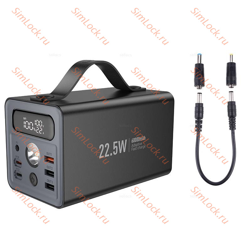 Внешний аккумулятор Hoco J138, 22.5W + DC12V, 60000 мАч, черный