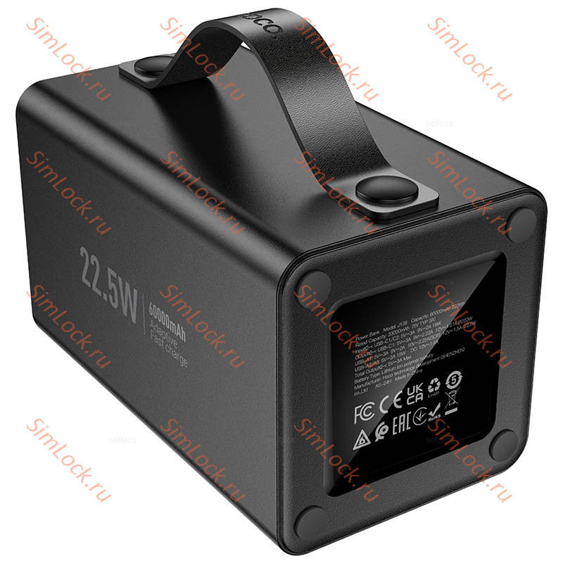 Внешний аккумулятор Hoco J138, 22.5W + DC12V, 60000 мАч, черный