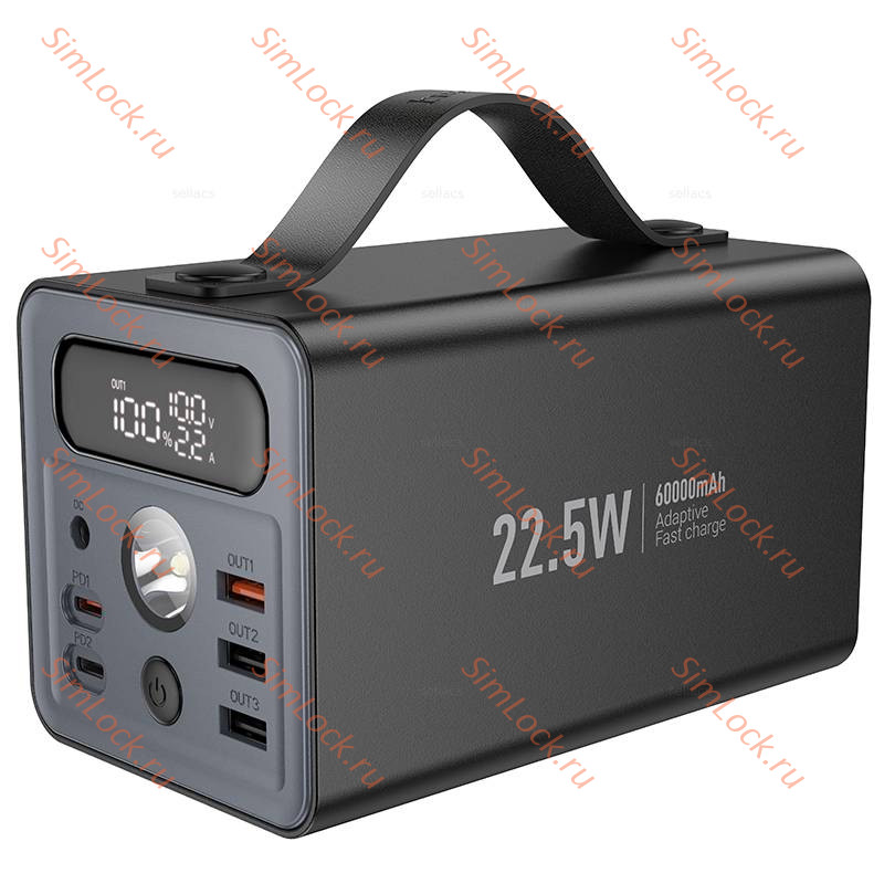 Внешний аккумулятор Hoco J138, 22.5W + DC12V, 60000 мАч, черный