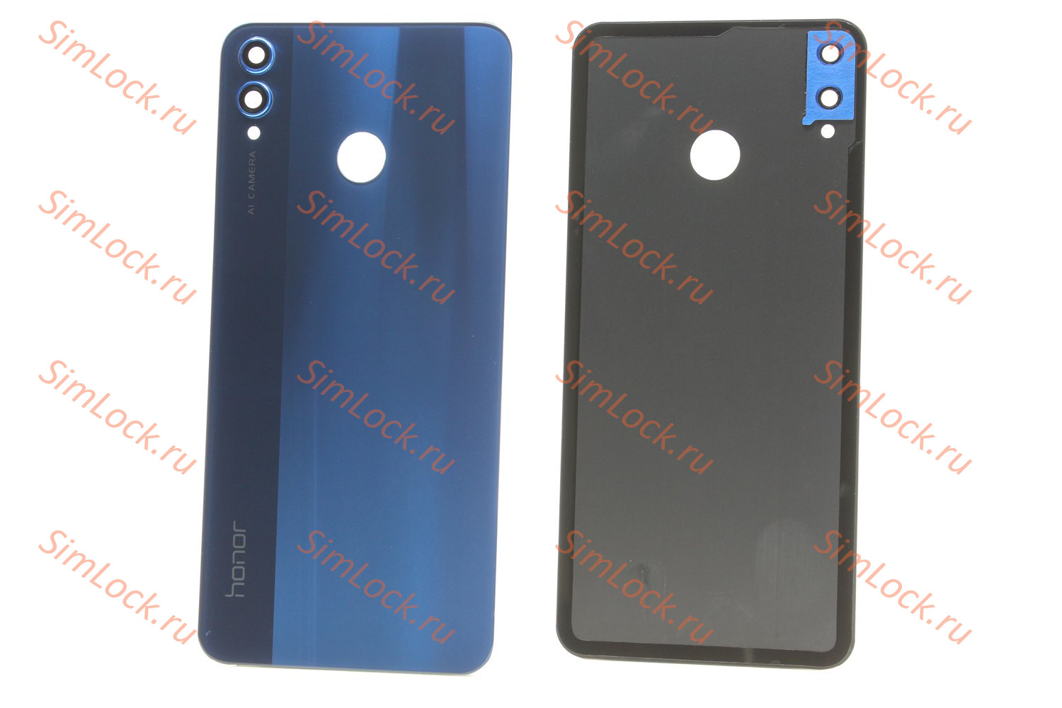 Задняя крышка Honor 8X (JSN-L21) со стеклом камеры, синий, К-1