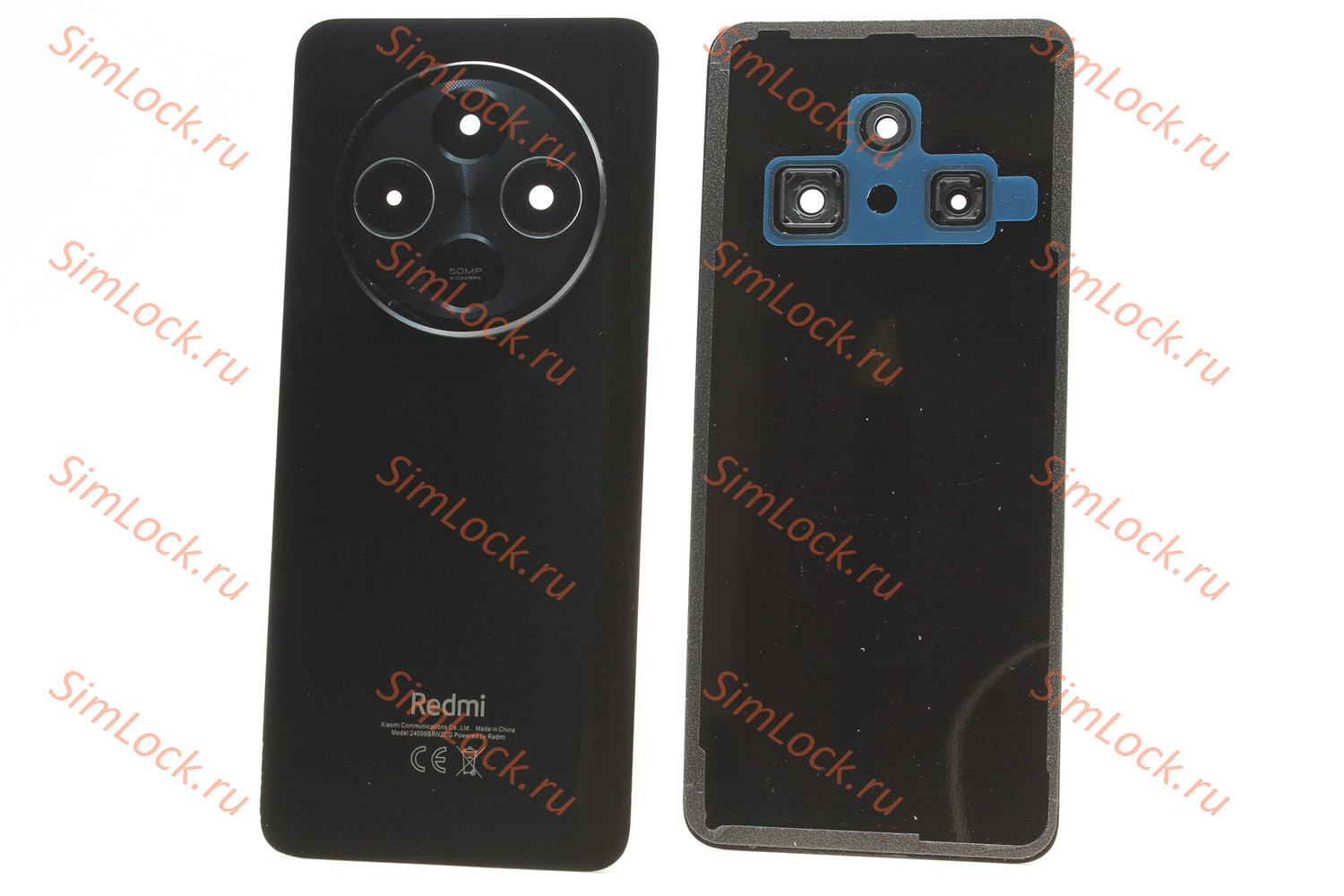 Задняя крышка Xiaomi Redmi 14C со стеклом камеры, черный, К-1 (2411DRN47C, 2409BRN2CA)