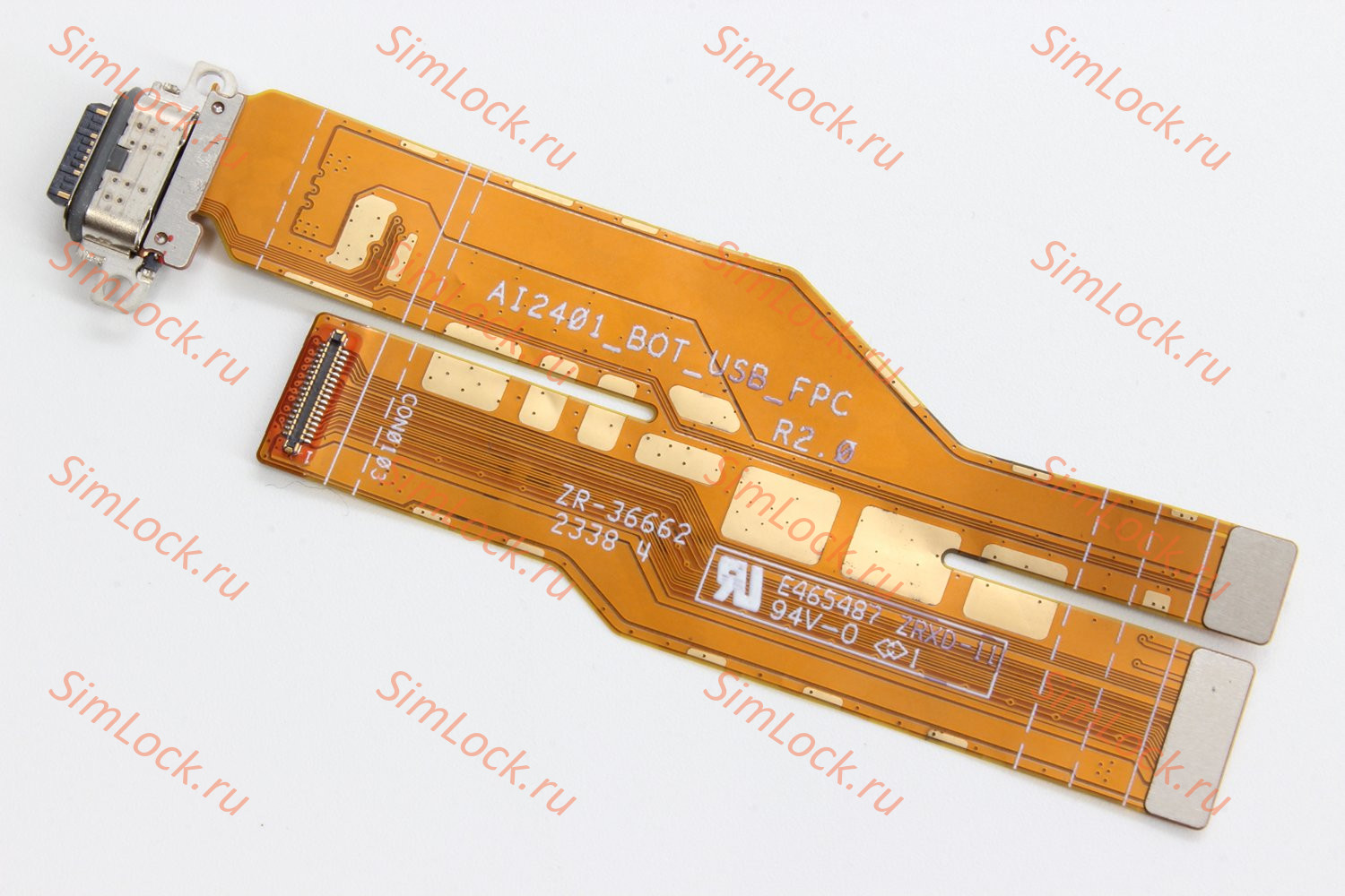 Нижний шлейф Asus ROG Phone 8, 8 Pro AI2401 с разъемом зарядки, К-1