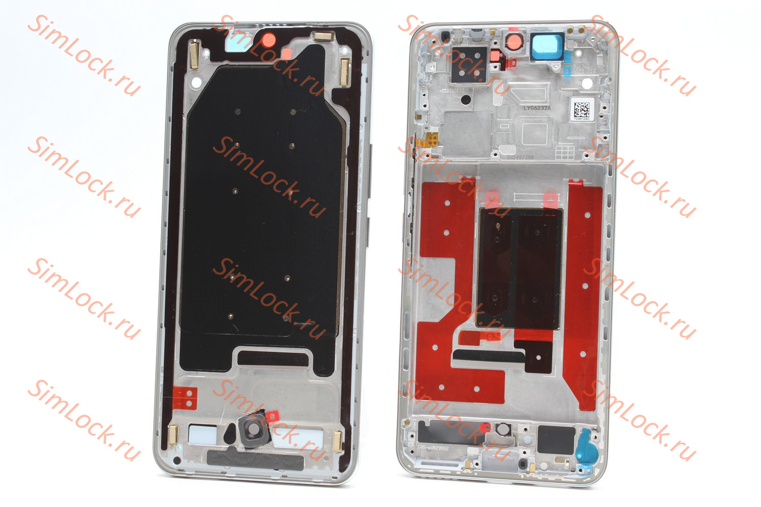 Рамка дисплея Honor 200 (ELI-NX9), белый (серебристый), оригинал