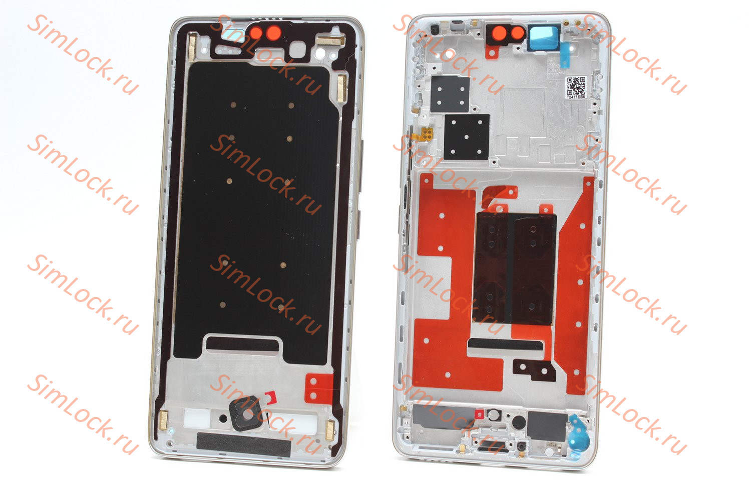 Рамка дисплея Honor 200 Pro (ELP-NX9), белый (серебристый), оригинал