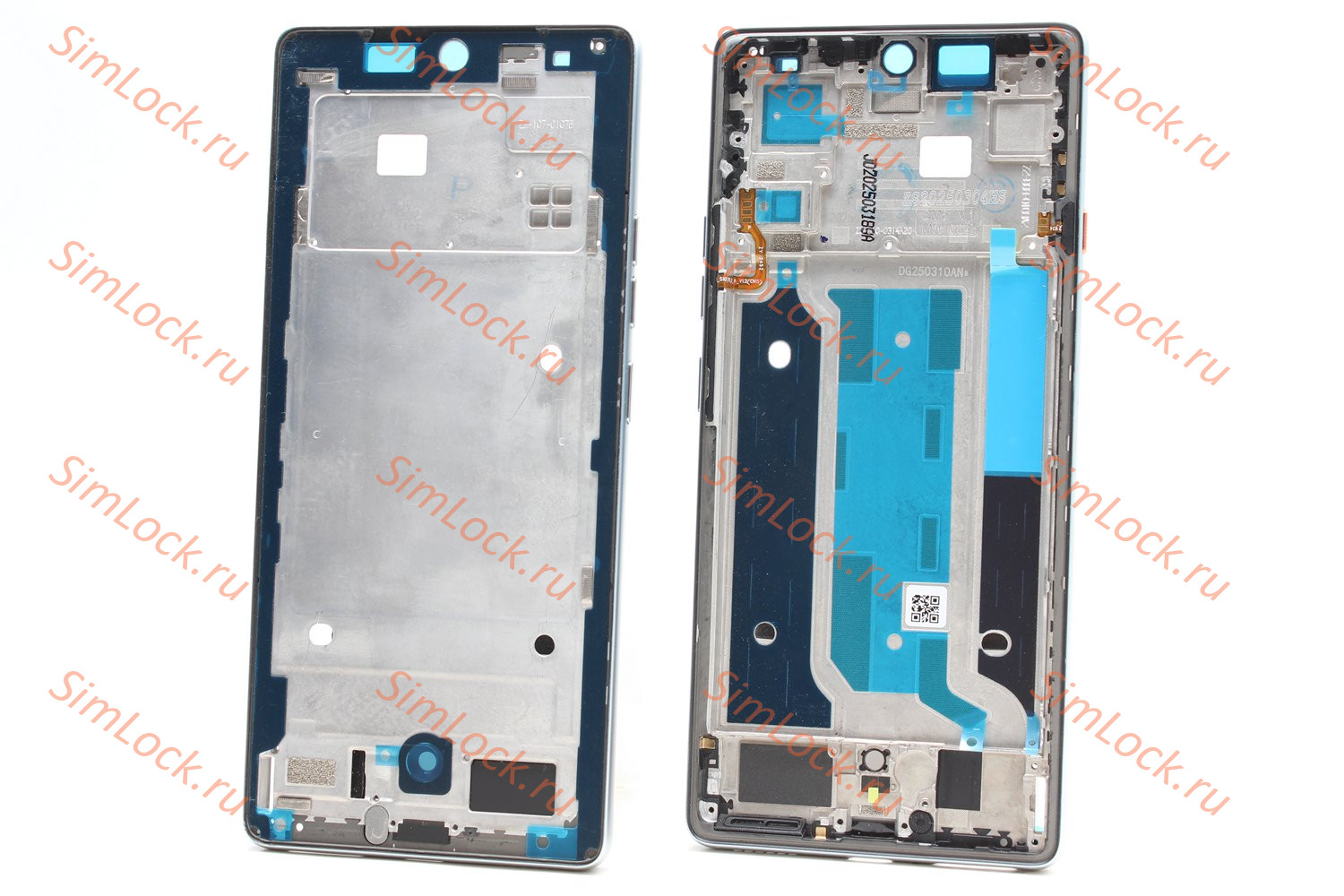 Рамка дисплея Tecno Camon 40 (CM5), белый (серебристый), оригинал с разбора