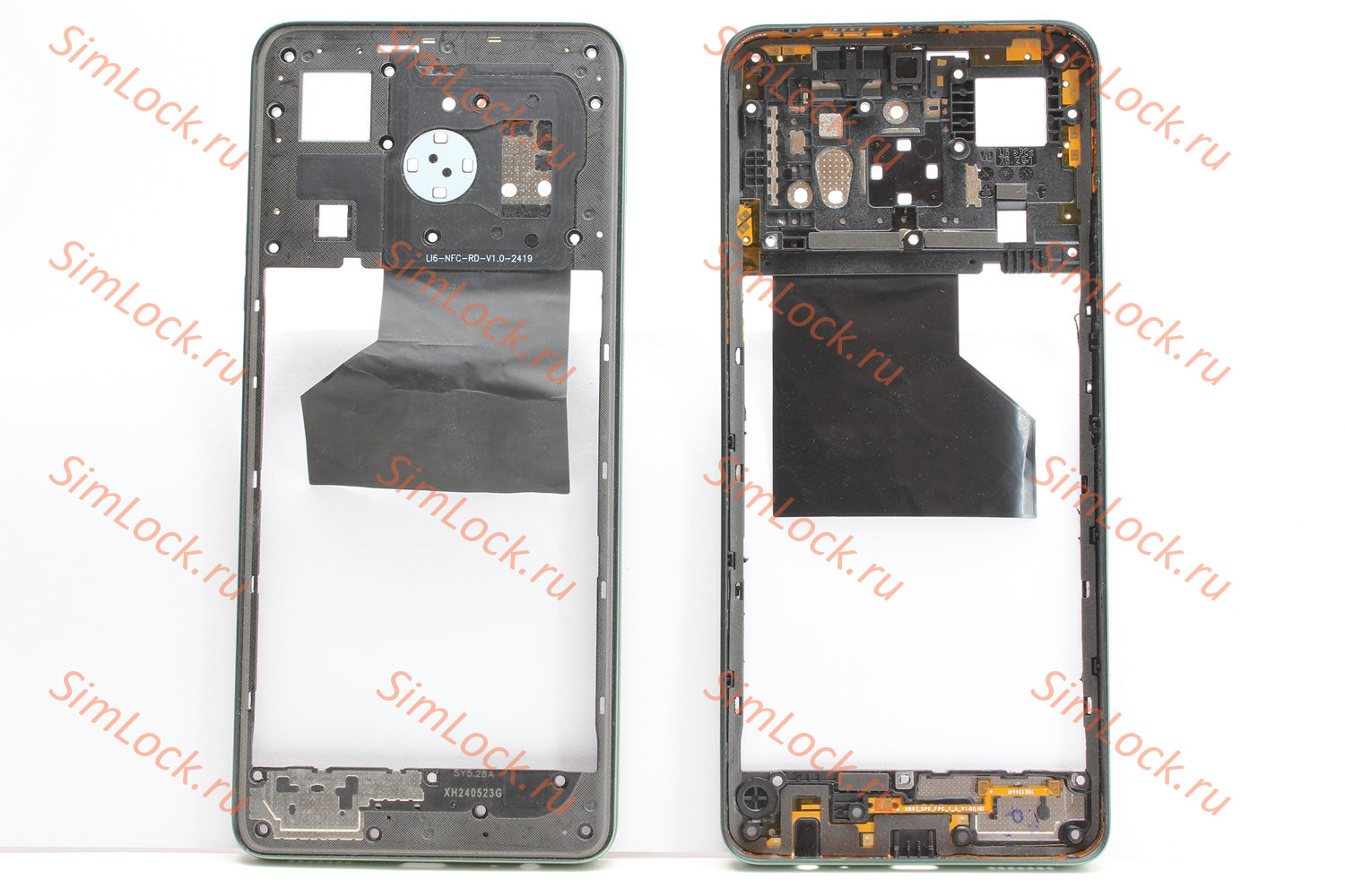 Средняя часть корпуса Tecno Pova 6 Neo 4G (LI6), черный, зеленый, с разбора