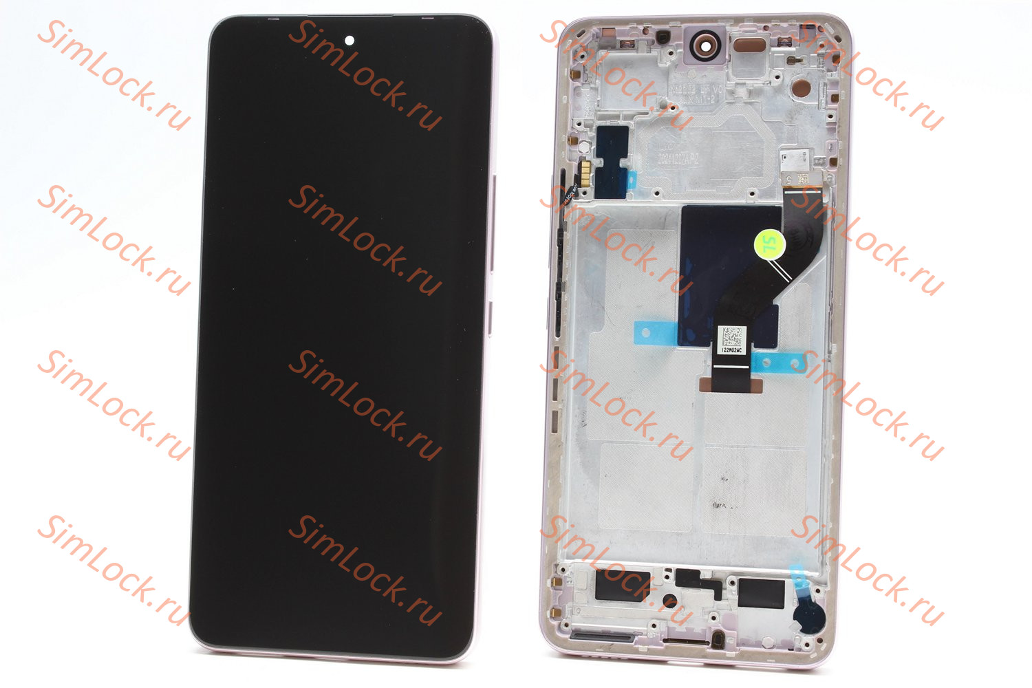 Дисплей Xiaomi 12 Lite, оригинальная OLED матрица, в розовой рамке, K-1