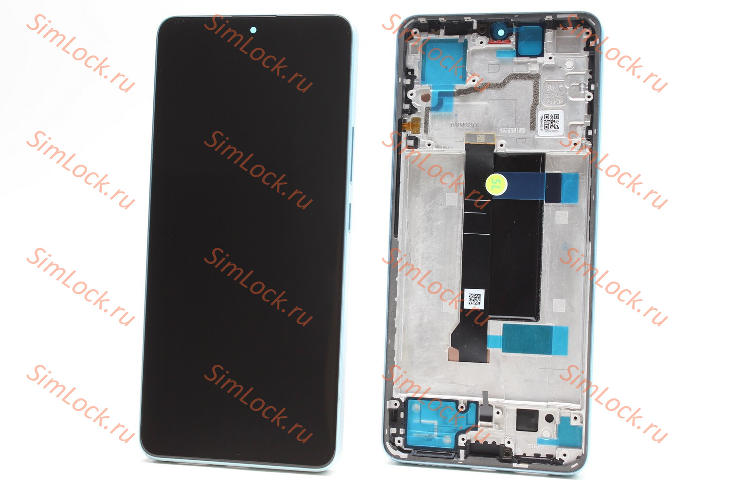 Дисплей Xiaomi Redmi Note 13 Pro 5G, Poco X6 5G, AMOLED в синей рамке, оригинал