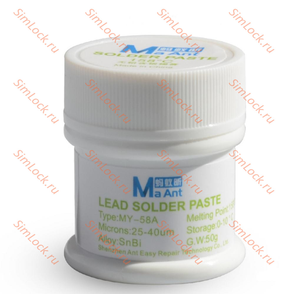 Паяльная паста MaAnt MY-58A (50 г, 158°C)