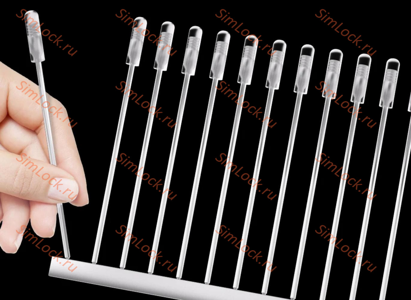 Силиконовые стики Mechanic CD48 для очистки стекол камеры, 5 мм, 48 шт.