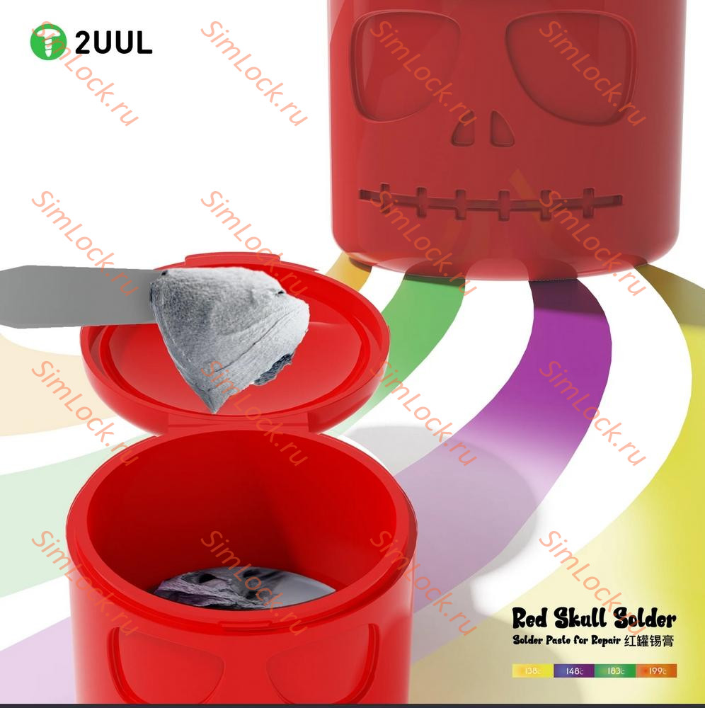Паяльная паста 2UUL Red Skull RS148, (148°C)