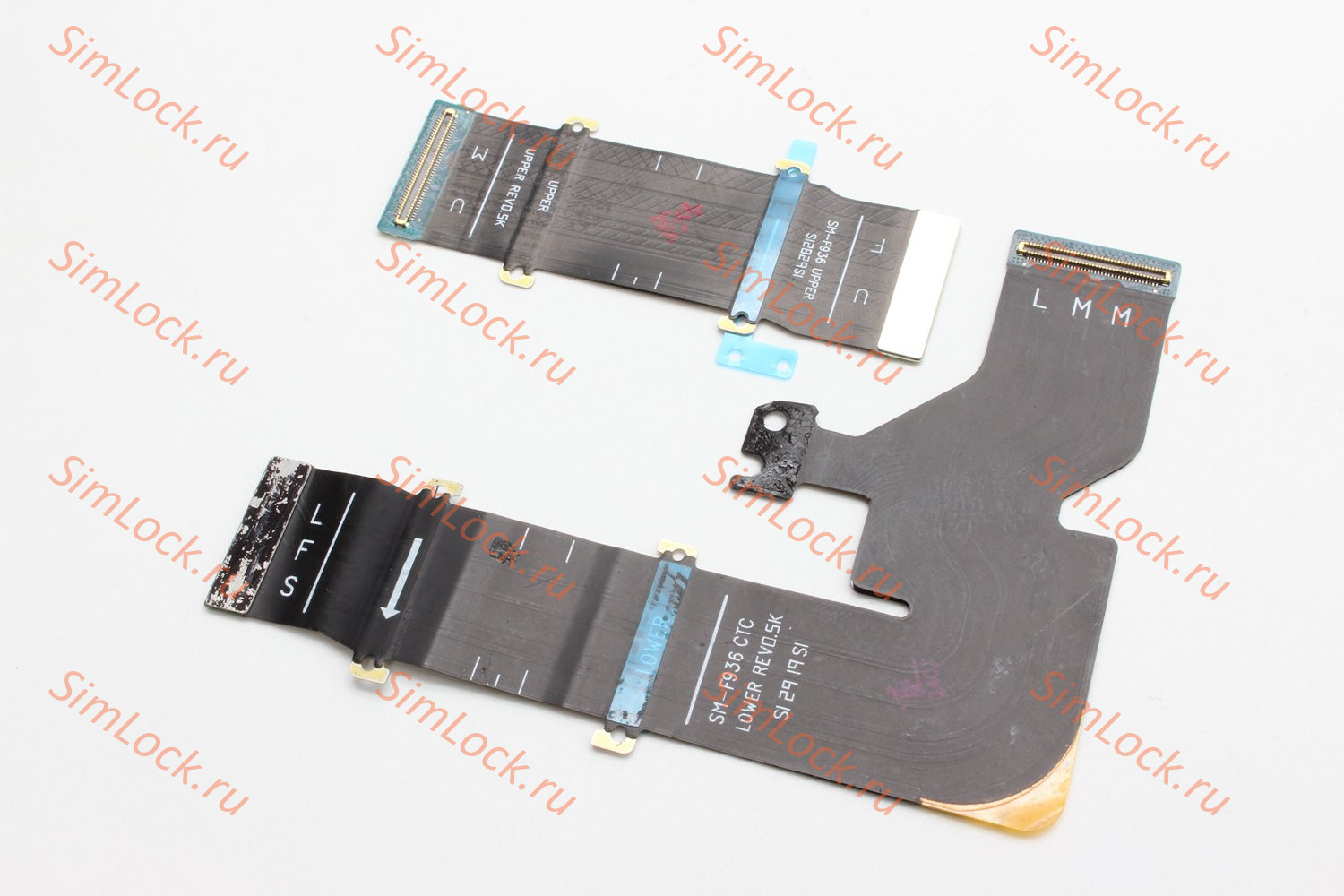 Шлейф Samsung F936 Galaxy Z Fold 4 межплатный дисплейный (комплект 2 шлейфа), оригинал, с разбора