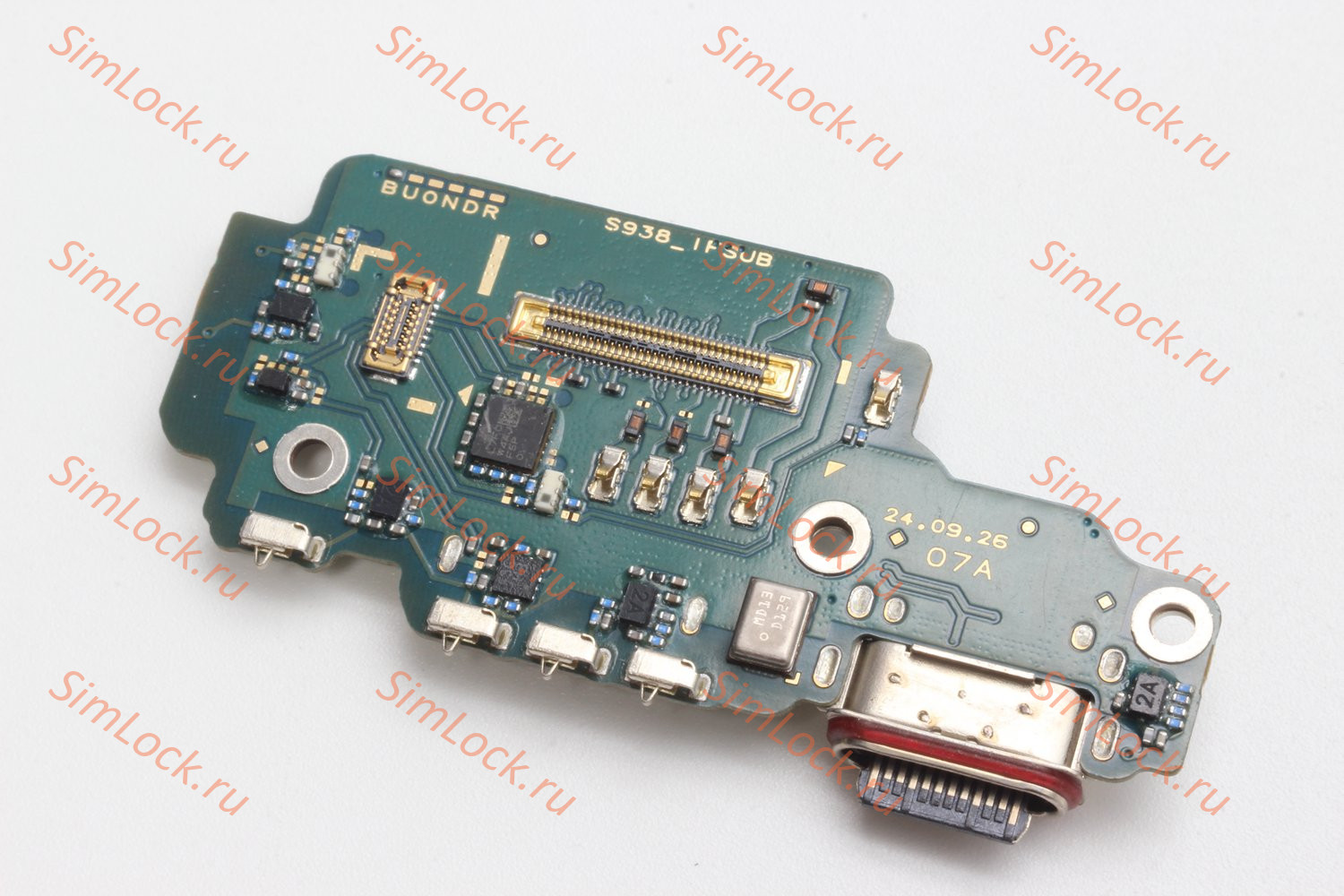 Нижняя плата (шлейф) Samsung S938B Galaxy S25 Ultra с разъемом зарядки и считывателем SIM, К-1
