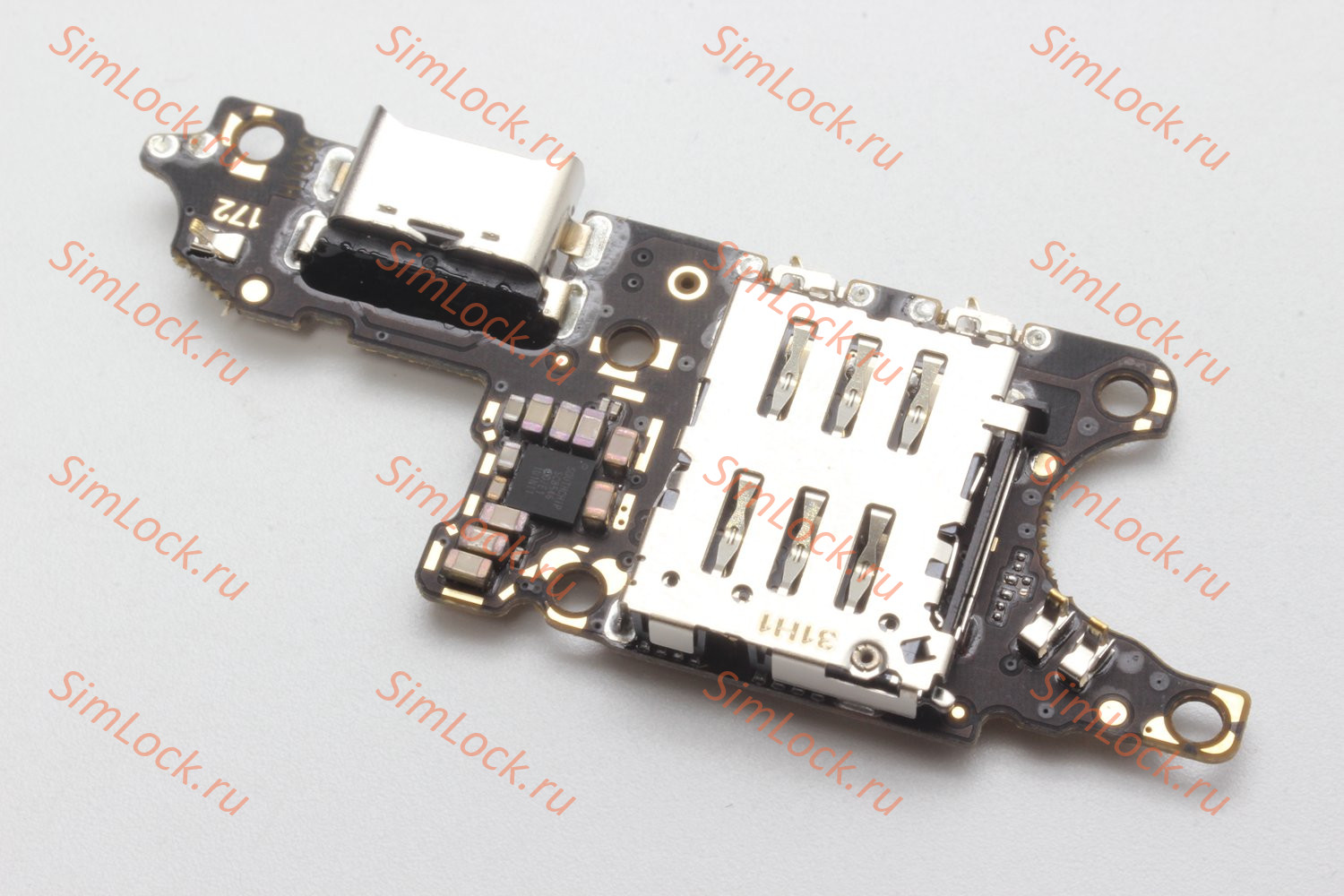 Нижняя плата (шлейф) Honor 400 Lite (DNY-NX9) с разъемом зарядки, К-1