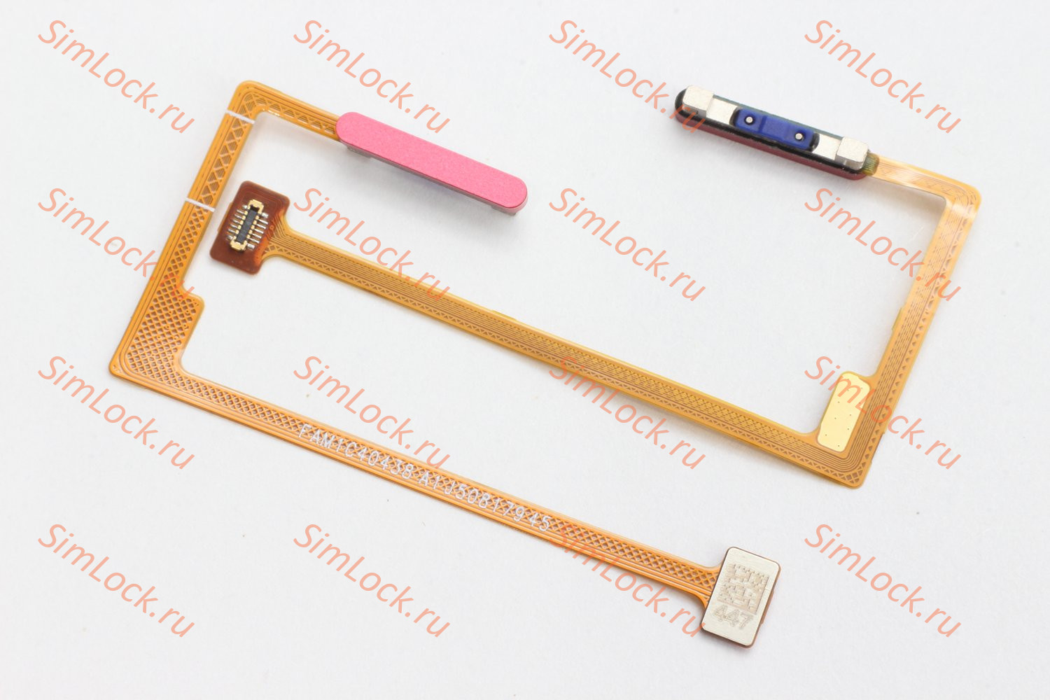 Шлейф Realme C75 4G (RMX3941) со сканером отпечатка, красный, оригинал