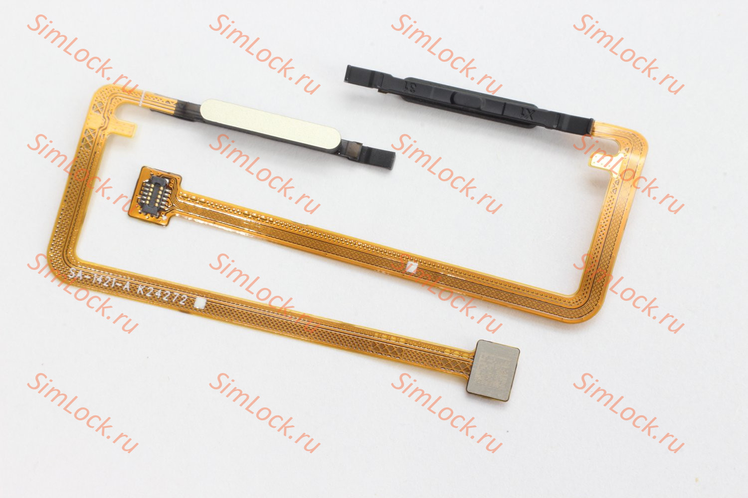 Шлейф Samsung A065F Galaxy A06 со сканером отпечатка и толкателем кнопки включения, золото, К-1