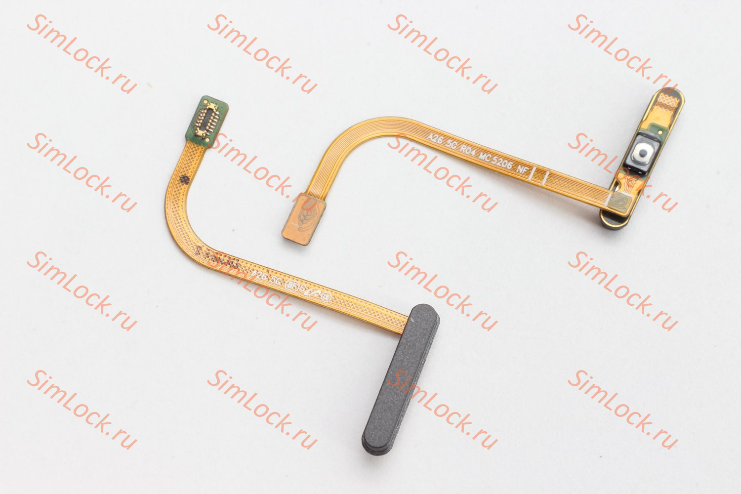 Шлейф Samsung A266B Galaxy A26 5G кнопки включения и сканер отпечатка пальцев, черный, К-1