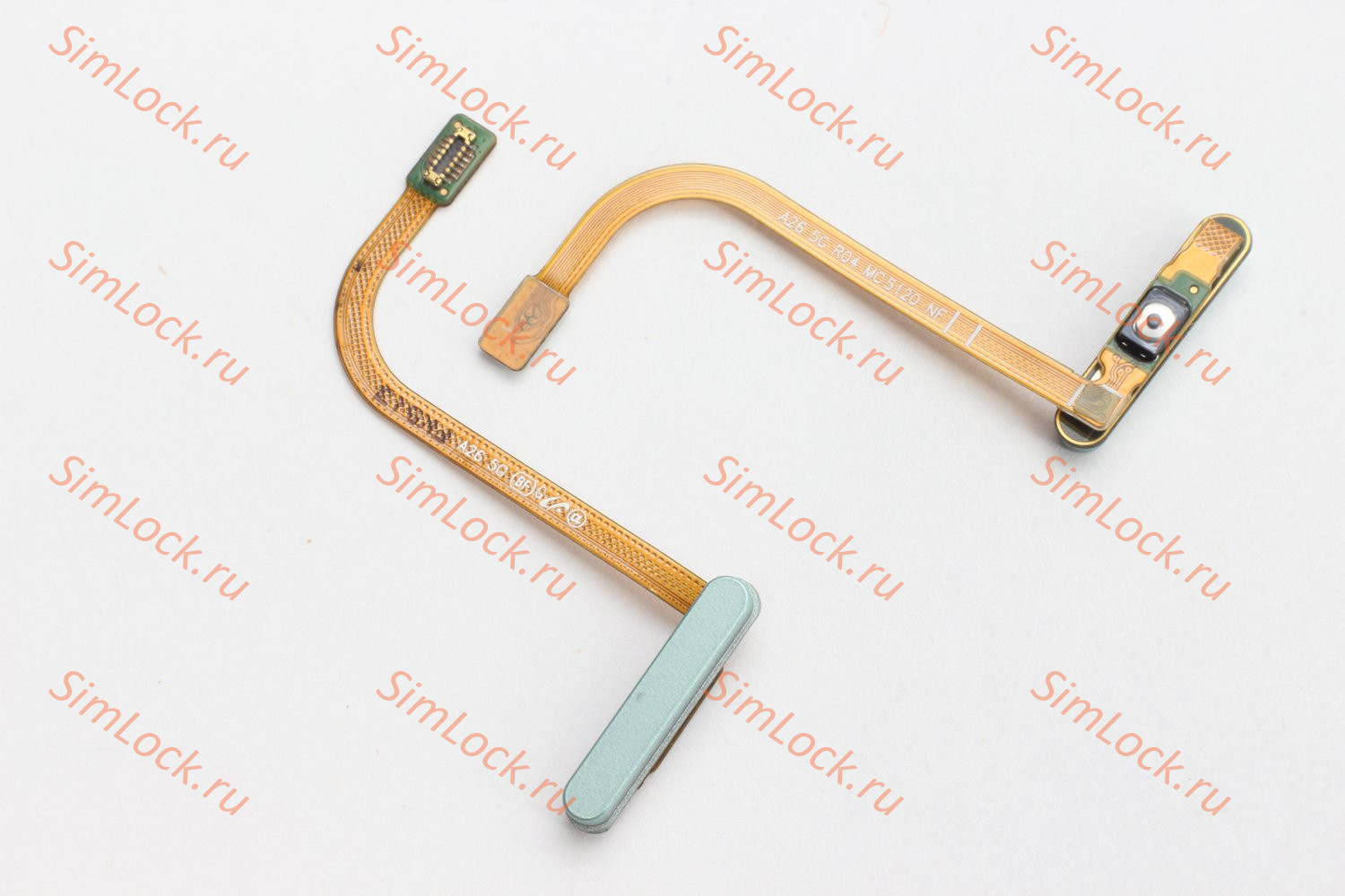 Шлейф Samsung A266B Galaxy A26 5G кнопки включения и сканер отпечатка пальцев, зеленый, К-1