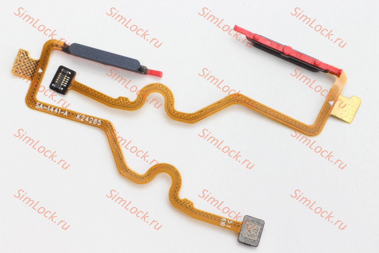 Шлейф Tecno Spark Go 2 (KM4), Infinix Smart 10 (X6725), сканера отпечатка, черный, К-1