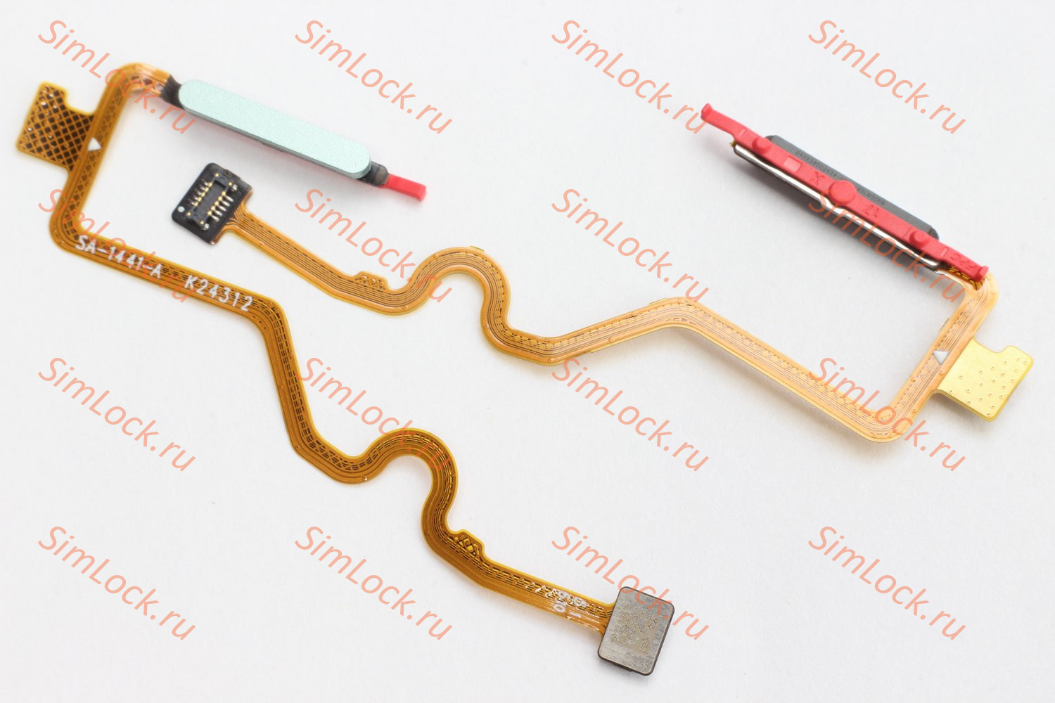 Шлейф Tecno Spark Go 2 (KM4), Infinix Smart 10 (X6725), сканера отпечатка, зеленый, К-1