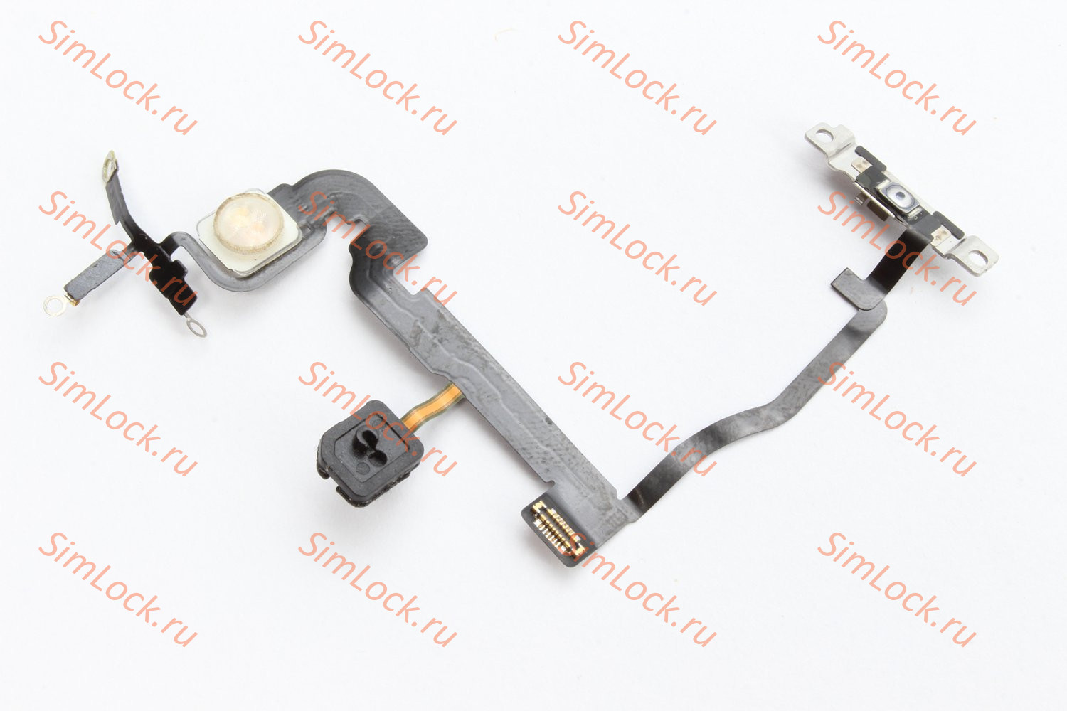 Шлейф iPhone 11 Pro Max с кнопкой включения, микрофоном и вспышкой, снятые, оригинал