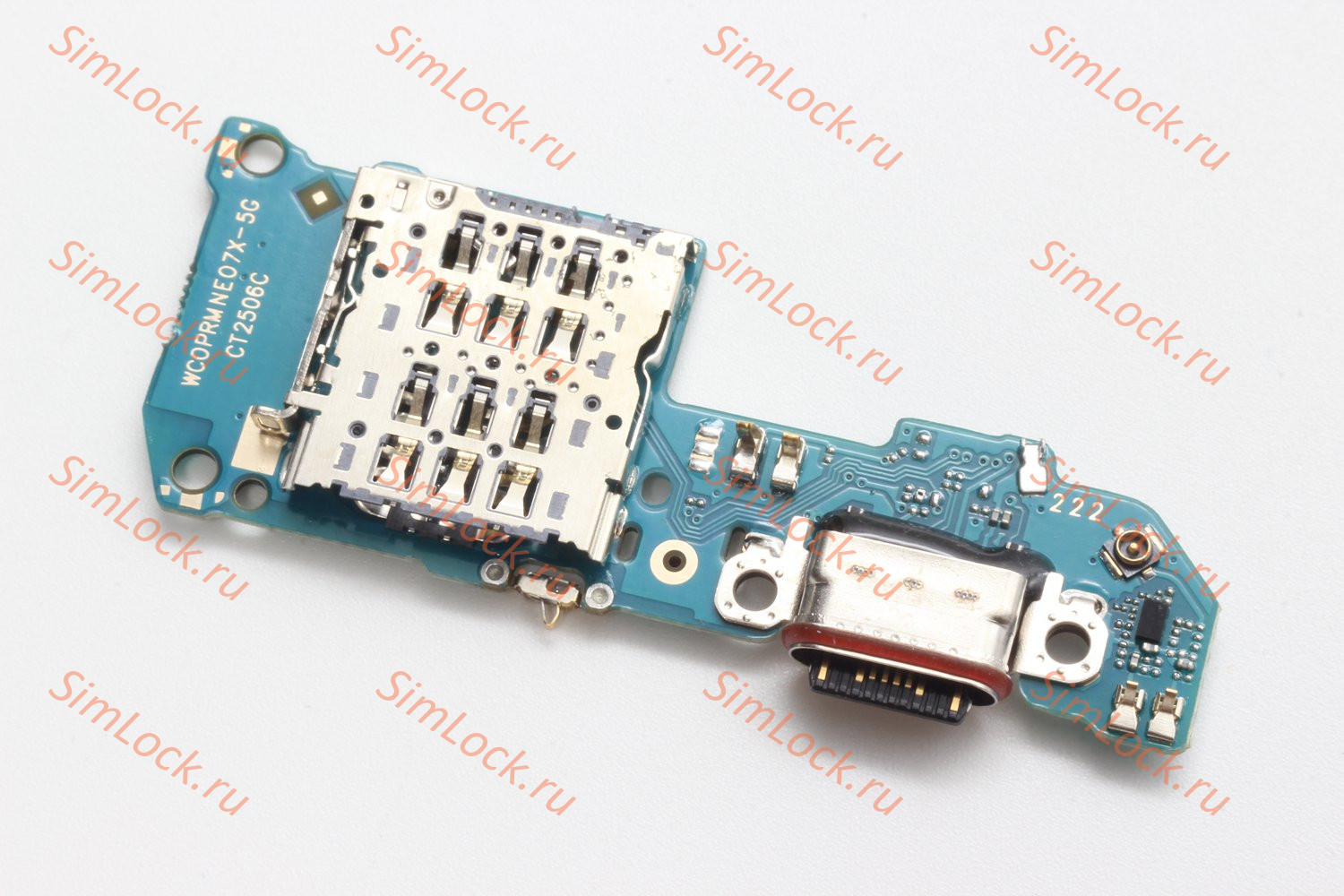 Нижняя плата (шлейф) Realme 14 5G (RMX5070), Realme P3 5G (RMX5079) с разъемом зарядки и считывателем SIM, К-3