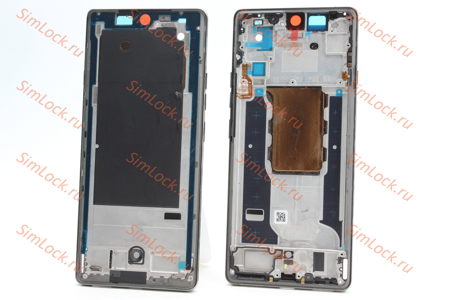 Рамка дисплея Tecno Camon 40 Pro 4G (CM6), белый (серебристый), оригинал