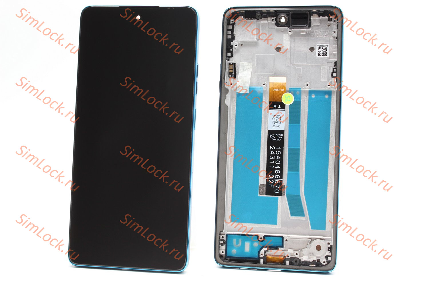 Дисплей Motorola Moto G75, в голубой рамке, оригинал