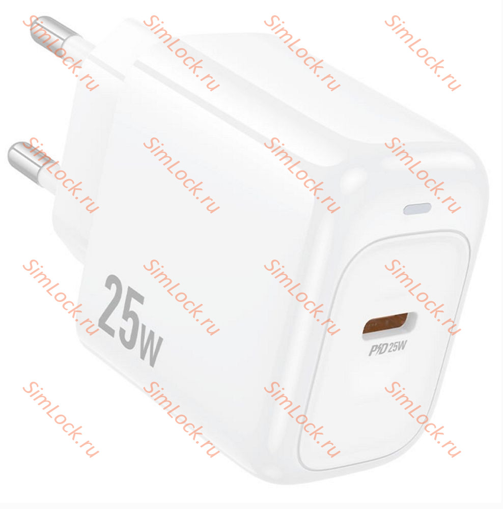 СЗУ HOCO CS53A, 3A, белый, Type-C, PD25W, QC3.0
