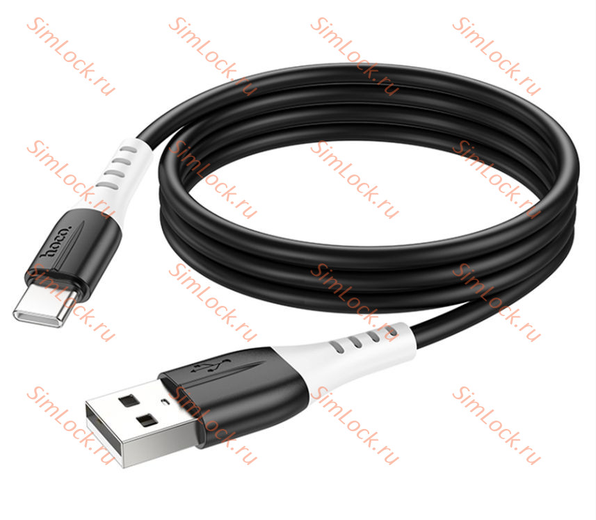 Кабель USB - Type-C HOCO X82, 3А, силиконовый, 100см, черный