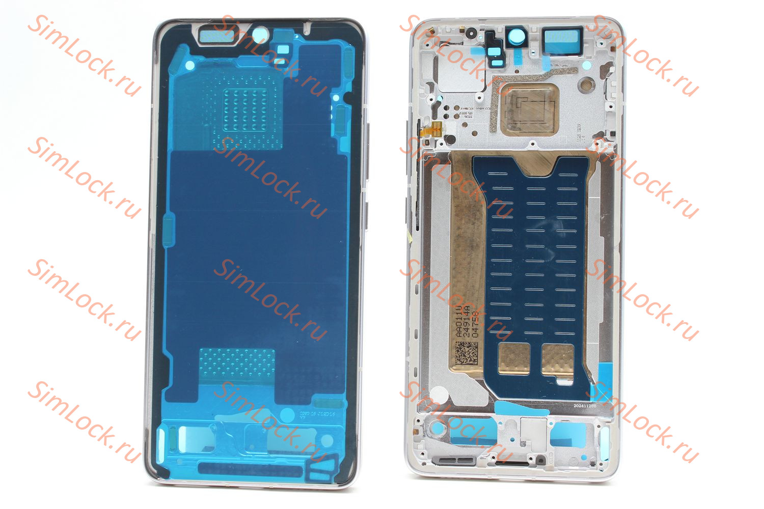 Рамка дисплея Xiaomi Poco F7 Pro, серебро, оригинал