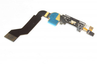 Шлейф iPhone 4S с разъемом зарядки, черный, К-3