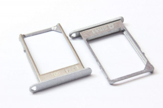 Лоток Nano-SIM Samsung Galaxy A3, A5, A7, SM-A300F, SM-A500F, SM-A700FD, серебро, оригинал