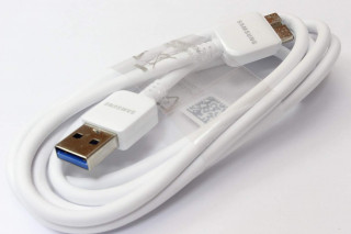 Кабель USB Samsung ET-DQ11Y1WEGRU, для Galaxy Note 3, Galaxy S5, белый, 150см, оригинал