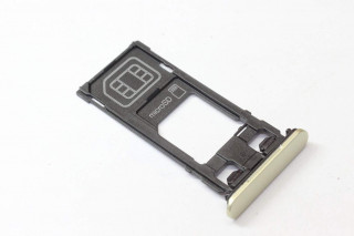 Держатель SIM/microSD Sony Xperia X F5121, 1 SIM, лимонный, оригинал