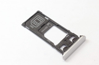 Держатель SIM/microSD Sony Xperia X F5122, 2 SIM, белый, оригинал
