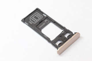 Держатель SIM/microSD Sony Xperia X F5122, 2 SIM, розовый, оригинал